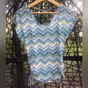 NEW Self Esteem Aztec cross back top